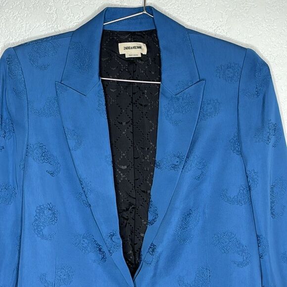 New Zadig & Voltaire Victor Paisley Blazer Small/ Fr 36 - Picture 5 of 16